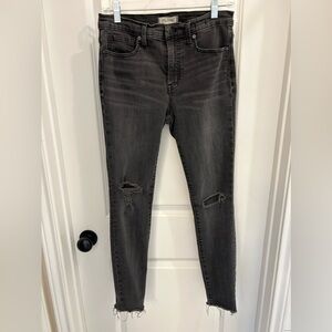 Madewell Black Sea Distressed Skinny Jeans